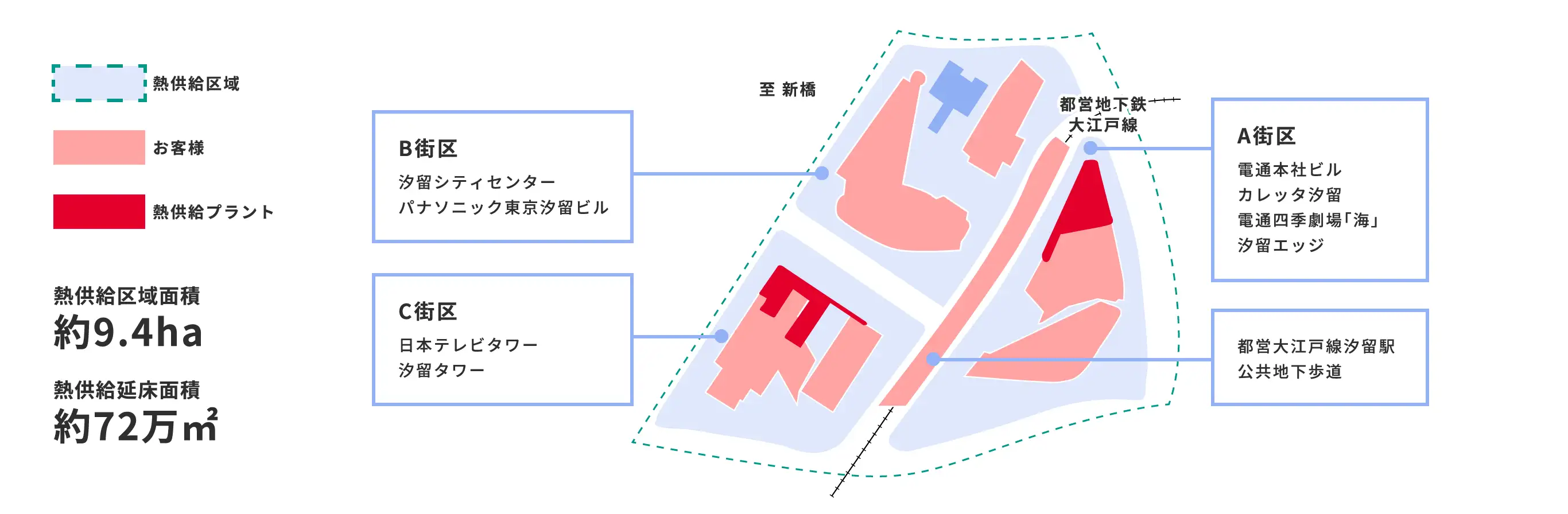 熱供給区域マップのイメージ